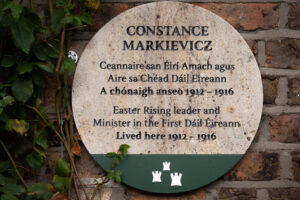 commemorative plaque honouring Countess Markievicz.