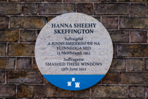 commemorative plaque honouring Hanna Sheehy Skeffington, suffragette